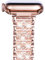NewWays Compatibile con cinturino Apple Watch da 41 mm, 40 mm, 38 mm, serie 7, SE, 6, 5, 4, 3, con strass scintillanti per iWatch da donna (oro rosa)