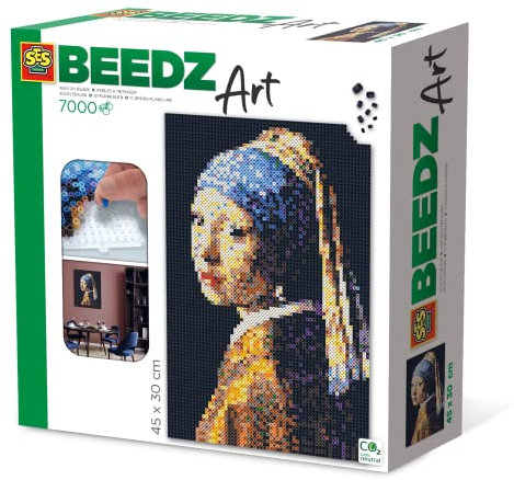 SES 06004 Vermeer - Das Mädchen mit dem Perlenohrring Bügelperlen, Mittel