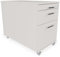 goodsforbusiness GmbH Rollcontainer Schublade + Hängeregistratur + Materialauzug H65 x B43 x T80 cm Lichtgrau | Schreibtischcontainer abschließbar | Schubladenschrank aus hauseigener Fertigung