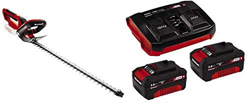 einhell GE-CH 1846 Li Solo Tagliasiepi, 18 V, Rosso + 2X 3,0Ah & Twincharger PXC Starter Kit