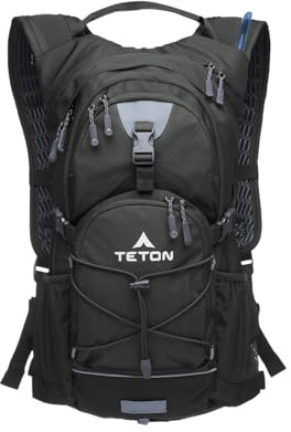 Teton Oasis Hydration Backpack – Lightweight Water Pack with Bladder for Hiking, Running, Cycling, Biking – 18L/22L Sizes – Sewn-in Rain Cover – Fits Men and Women