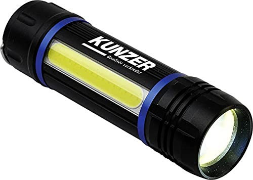 KUNZER 7TLR01 Taschenlampe-Raumlicht-Kombination im Aluminiumgehäuse - Kompakte Leuchte von 100-150lm - 2,5h Leuchtdauer