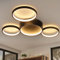 ZMH LED Deckenleuchte Wohnzimmer Deckenlampe - Schwarz Warmweiß Küchenlampen 29W Modern Deckenbeleuchtung mit 4 Ringe Design Wohnzimmerlampe Deko Schlafzimmerlampe für Kinderzimmer Küchen Flur Büro