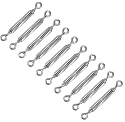 Versandbox24 10x V4A Edelstahl M3 Drahtseil Spannschloss Seilspanner Öse - Öse Spanner Wantenspanner
