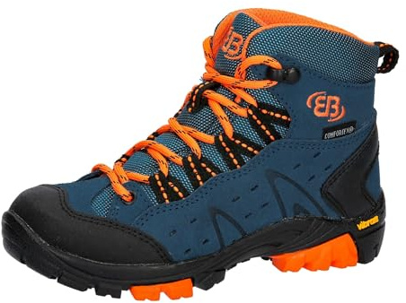 Brütting, Mount Bona High Kids, Scarpe da Arrampicata Alta, Unisex - Bambini e ragazzi, Arancione Petrolio, 38 EU