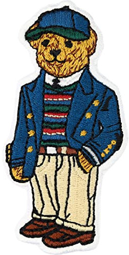 Teddy Bär Aufnäher/Aufbügler süßer Teddybär Patch zum annähen/aufbügeln | Kinder Aufkleber Jeans Flicken für Kinder | Schulstart Geschenk für Schulrucksack | 80x40mm