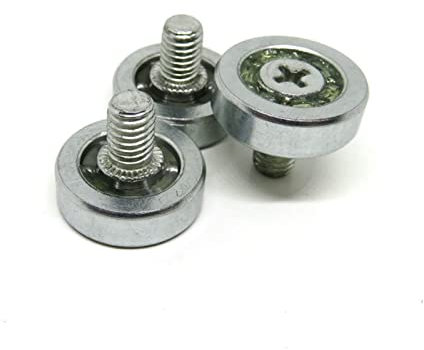 LANGshaw OD 19xM6 Screw Grease Lubrication Metal Drawer Bearing Roller JS19-C1L8W6M6 19mm Kitchen Storage Cabinet Metal Guide Wheels leisurely (Color : Wit, Number of Pcs : 5Pcs)