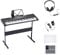 Amazon Basics Pianoforte Digitale Portatile a 61 Tasti per Principianti, Altoparlanti Integrati, 255 Timbri e Ritmi, 50 Canzoni Demo, Leggio e Cuffie Inclusi - Nero