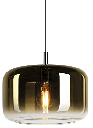 SLV PANTILO 28 Pendelleuchte / Wohnzimmer-Lampe, Innen-Beleuchtung, Hänge-Leuchte Esszimmer, LED, Decken-Leuchte / E27 15W gold