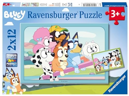 Ravensburger Bluey 2x 12 Pieces Jigsaw Puzzles for Kids Age 3+
