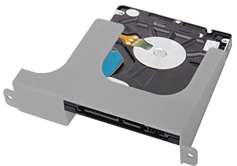 2,5-Zoll-SSD-Festplattenfach-Adapterhalterung für SCPH 30000 50000 Spielekonsole, Festplattenhalterung SAS SATA Caddy für SCPH 30000 SCPH 50000 (Silber grau)