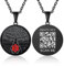 Theluckytag Medical Alert Necklace for Men Women - 19'' Medical Necklace Engraved QR Code Medical ID Necklace - More Space Custom Online Emergency Medical Info