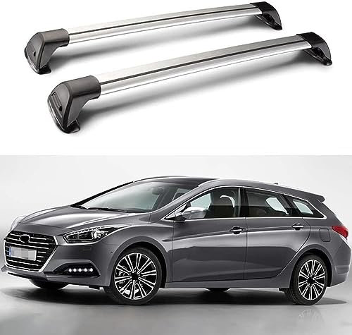 Dachgepäckträger für Hyundai i40 Estate 2011-2020, 2-teiliger Kreuzschienen Dachträger, Aluminium Dachträger Querträger Grundträger Querbalken