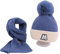 ZONTO Wintermütze Kinder Warm Eingedickter Hut Und Schal Zweiköpfiger Set Von Jungen- Und Mädchen-Ohrschutzhut-B-(46-51 cm)