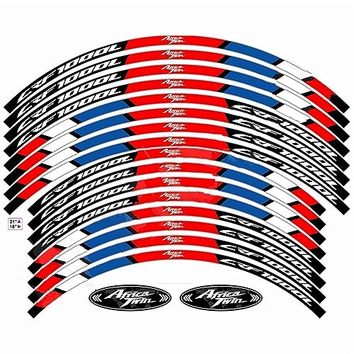 YESKIT Motorrad Reflektierende Rad Aufkleber Nabe wasserdichte Streifen Band Felge Aufkleber Für Africa Twin CRF1000L Crf 1000 L(Color:2)
