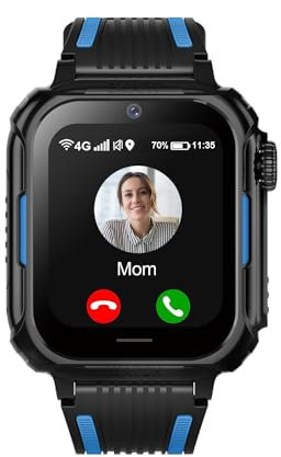 Carneedi Smartwatch Bambini GPS 4G Orologio Telefono per Bambini con SOS Chat Video Fotocamera modalità Scolastiche Smartwatch per Bambino 5-16 Anni