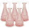 Blümelhuber 5X Kleine Vase Glas Deko Hochzeit - Glasvase Klein - Vase Modern - Boho Hochzeit - Pflanzen Deko Trockenblumen Set (Rosa)