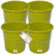 Novaliv 4 Stück Eimer 5L Grün mit Maßeinteilung - Putzeimer 5 Liter ? 22,5 cm Praktischer Allrounder mit Skala für Haushalt & Garten ideal als Haushaltseimer, Wassereimer, Wischeimer, Bucket