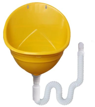 Urinoir simple avec tuyau | Urinoir d'extérieur sans eau | Urinoir mural en plastique résistant aux éclaboussures pour homme avec drain et tuyau de