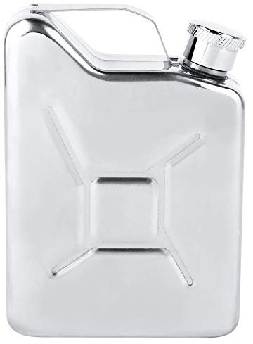 Hip Flask for Liquor, 5oz Stainless Steel Small Portable Jerry Can Shape Alcohol Bottle Pocket Wine Bottle for Travel Camping