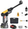 Akku Hochdruckreiniger 21V Mobil Hochdruckreiniger mit 2 Akku, 6-in-1-Multifunktionsdüse Tragbarer Hochdruckreiniger, 5m Schlauch für Autos,Terrasse,Fenster High Pressure Washer