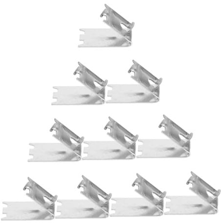 HYTROVE 10pcs Stainless Steel Shelf Clips for Refrigerators Support Brackets for Freezer Shelves Secure and Stable Organization for Commercial Use