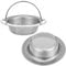 HJZHII 2Pcs Kitchen Sink Strainer with Handle, Stainless Steel Sink Drain Strainer Basket Food Catcher(External Diameter 11cm, Inner Diameter 8cm, Depth 3cm)