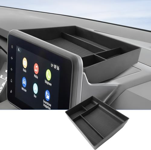 BIXUAN Sandero III Mittelkonsole Aufbewahrungsbox kompatibel mit 2021-2024 2025 Dacia Sandero 3/ Stepway 3 / Jogger Instrumententafel Aufbewahrung Innen Ablagefach Zubehör