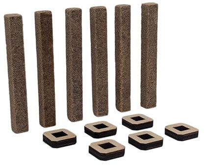 Betonformat 6X Dauerdocht für Wachsfresser 10mm inkl. Holzhalter | Ersatzdocht für Kerzenrestefresser, Betonkerze, Schmelzlicht, Wachsfeuer und Outdoorkerze