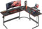 Cubiker L Shaped Gaming Desk, 150x120x75cm Computer Desk with Monitor Stand, Office Table for Home and Office, Carbon Fiber Black