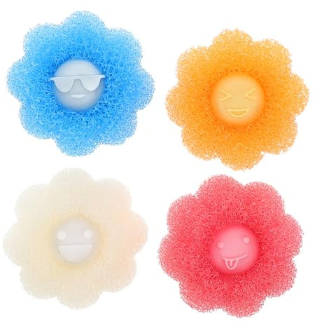 TIDTALEO Pet Hair Remover Laundry Balls 4pcs Anti-tangle Lint Catcher for Washing Machine and Dryer Reusable Clothes Hair Collector for Pet Owners Home Use