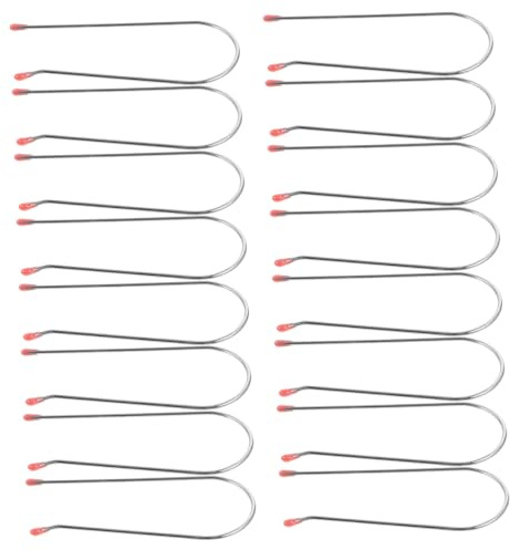 20 Stück Haarwickler Clips U-förmig aus Metall, Silberne Ersatzklemmen