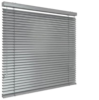 time4blinds - Jalousien Fenster Innen - Alu Jalusienen - 2000x1700mm, Rechte Steuerung - mit Lamellen 50 mm - Montage Wand oder Decke, mit Bohren - für Zuhause & Büro - Silber
