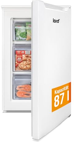LORD F4 Congélateur armoire 87 L, 37 dB, classe C, 4,4 kg/24h, 3 tiroirs, compresseur Inverter BLDC, porte réversible, pose libre