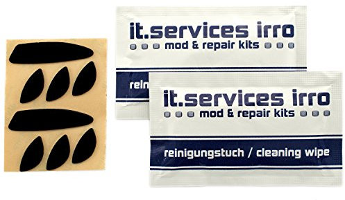 2X Sets Glides/Mausgleiter passend für Logitech Performance MX (v1) / Revolution MX, inkl. 2 Reinigungspads