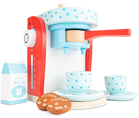 New Classic Toys - 10700 - Kinderrollenspiele - Kaffeemaschine - Mehrfarbig (rot), Kaffeemaschine - Rot