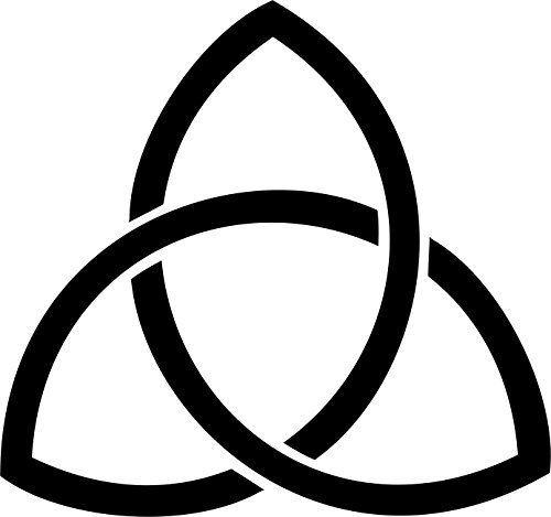 Wandtattoo: TRIQUETA - Dreifaltigkeit, Symbol, Christentum, Religion, Kelten, Germanen//Farben- und Größenwahl (Rot - 640 mm x 600 mm)