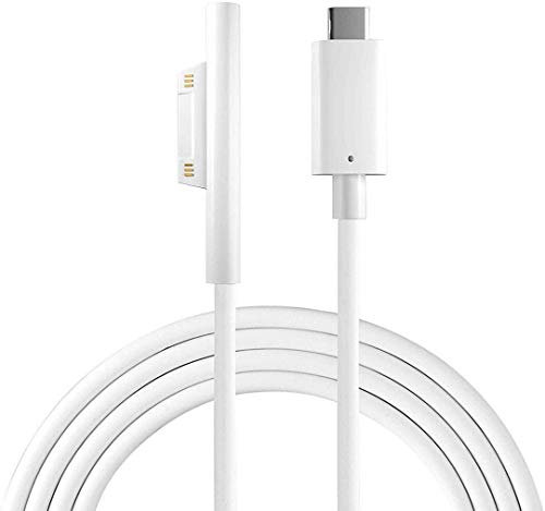 Sisyphy Surface USB C Ladekabel, anschließen Kompatibel mit Microsoft Surface Pro7 Go2 Pro6 5/4/3 Surface Laptop1 / 2/3 & Surface Book, Funktioniert mit 45 W 15V3A USBC Charger PD