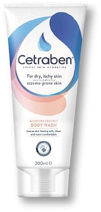 Cetraben Moisture Protect Body Wash, Gentle and Non-Drying Formula, Locks in Moisture, Leaves Skin Soft, Clean and More Comfortable, Avoid Irritation, For Use in the Shower or Bath, 1 x 200ml