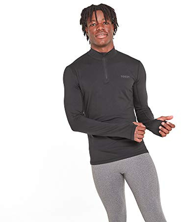 TOG24 Snowdon Men's Zip Neck Base Layer, Stylish Ultra Warm Temperature Regulating Thermal Underlayer, Anti Chafe Seams and Quick Moisture Wicking, Perfect for Running Hiking Biking Camping Skiing