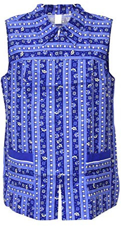 Hosenkasack mit Reißverschluss Kasack Überwurf Schürze blau, Farbe:Dessin 2, Größe:38