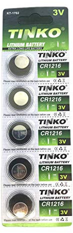 CR1216 Batteries x 5 Button Cell 3V Lithium Battery Tinko DL1216, ECR1216, BR1216