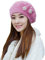 seven wolves Woll-Barett Damen Baskenmütze Französisch Stil Beanie Hüte Mode Damen Baskenmützen Outdoor Hut - Pink - Einheitsgröße