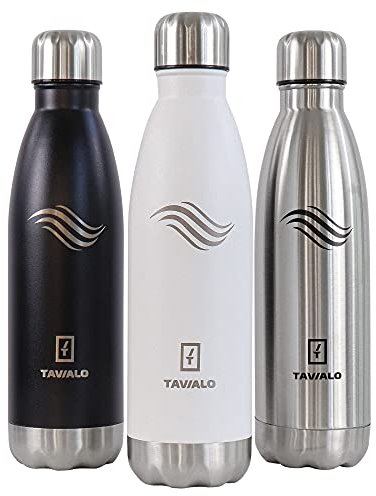 TAVIALO Botella Térmica de Acero Inoxidable | 500ml/750ml/1000ml | Aislamiento al Vacío 24h Frío & 12h Calor | Antigoteo, Resistente y Ecológica | Ideal para Viajes, Deportes y Oficina