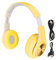 Elprico Cuffie Bluetooth, Cuffie Wireless Pieghevoli con Riduzione del Rumore con Luce Colorata per Telefono Portatile(Giallo)