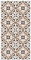 Panorama Tapis Vinyle du Sol Salon - Différentes Tailles - (Carreaux Ciments Fleur Brun 300x200 cm)