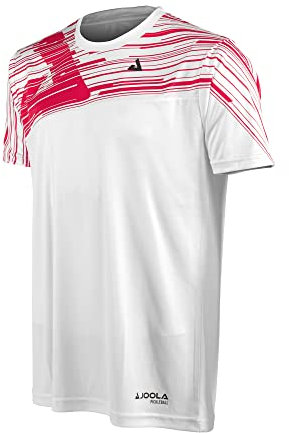 JOOLA Herren Ben Johns Trigon Pickleball T-Shirt, weiß/rosa, Medium