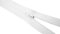 King of Trade Reißverschluss Nylon Schiene 4 mm Nicht teilbar fein Zipper 25 cm 1# Weiß
