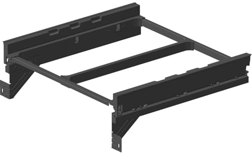 NINKA 5260.52 90680 Hängerahmen für Mülltrennsystem eins2fünf KB 600 NL 500mm, Kunststoff dunkelgrau, Silber