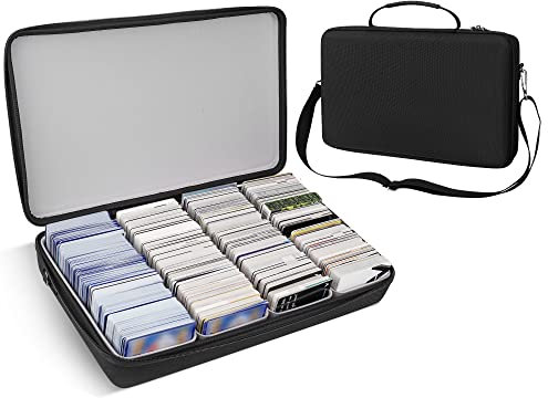Minahao Large Trading Card Storage Case for 3000+Cards,Sports Card Storage Box Compatible with Cards Against Humanity Game/Baseball Cards/Soccer Cards/Football Cards/Basketball Cards/TCG Cards. (Grey)